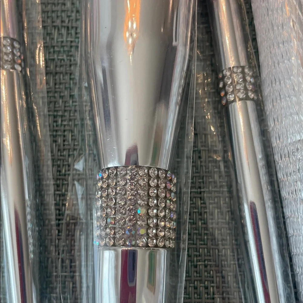 Pink and Silver Makeup Brush Set